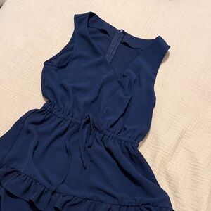 Chic Navy Sleeveless Bodysuit